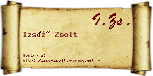 Izsó Zsolt névjegykártya