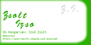 zsolt izso business card
