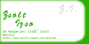 zsolt izso business card